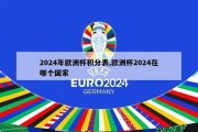 2024年欧洲杯积分表,欧洲杯2024在哪个国家