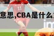 cba是什么意思,CBA是什么意思中文翻译