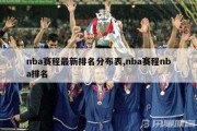 nba赛程最新排名分布表,nba赛程nba排名