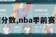 nba季前赛分数,nba季前赛积分排行榜