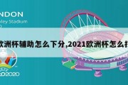 欧洲杯辅助怎么下分,2021欧洲杯怎么打